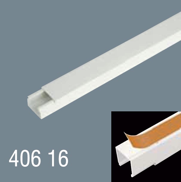 40x16 PVC Yapışkan Bantlı Kablo Kanalı 406 16