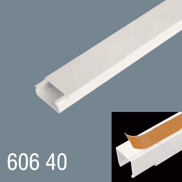 60x40 PVC Yapışkan Bantlı Kablo Kanalı 606 40